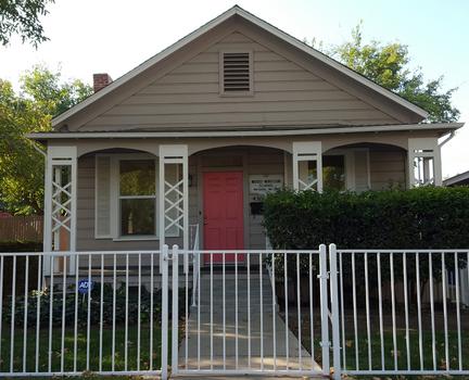 Porch of the second Merced Montessori School building
